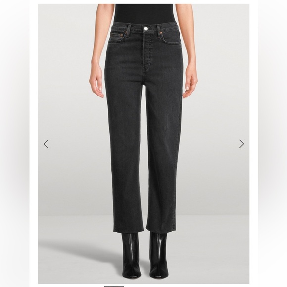 RE DONE 70s Straight-Leg Jeans black 28 - Picture 13 of 15